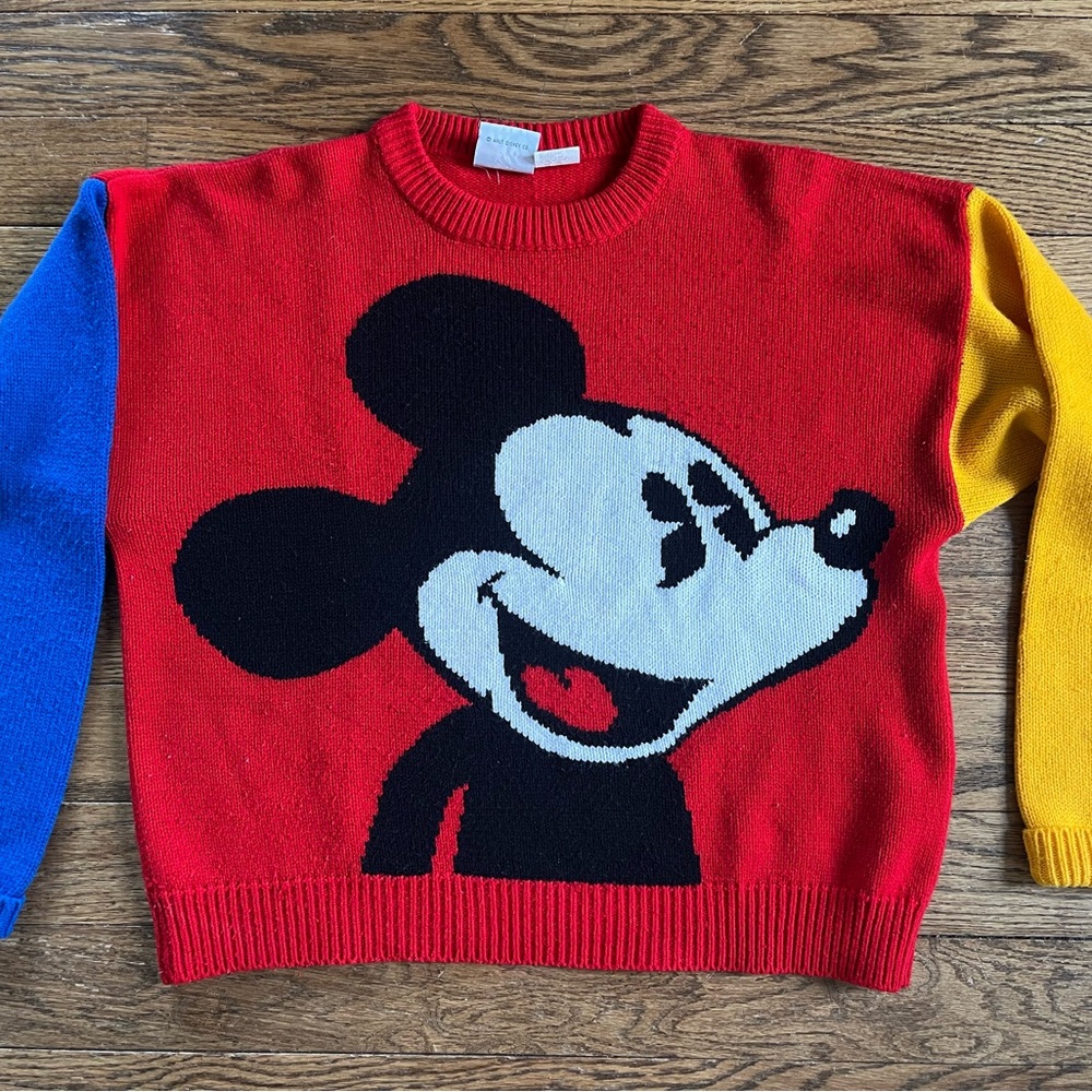 Mickey & Co. Vintage XL Color Block Mickey Mouse Sweater